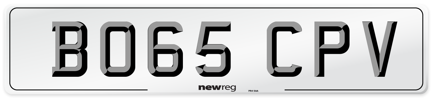 BO65 CPV Number Plate from New Reg